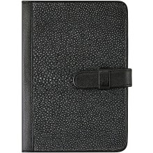 Genuine stingray leather passport cover NB20SA Black