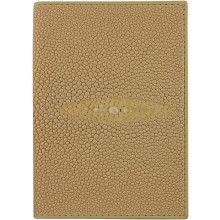Genuine stingray leather passport holder NB7 Beige