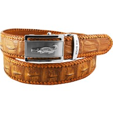 Genuine crocodile leather belt NCB01-15 Tan