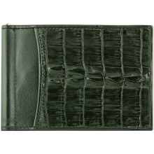 Genuine alligator leather money clip NTCM59T Black