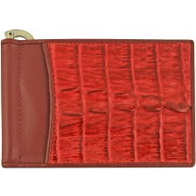 Genuine alligator leather money clip NTCM59T Red