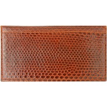 Genuine sea snake leather check book cover NTSN48 Tan