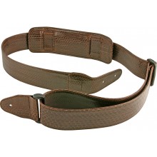 Genuine sea snake leather guitar strap NTSN62 Brown