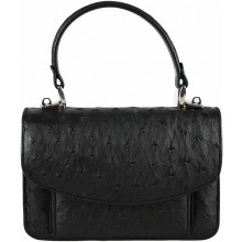 Genuine ostrich leather bag OSBAG068 Black