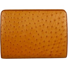 Genuine ostrich leather handbag / gun bag OSBAG081 Tan