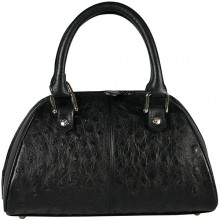 Genuine ostrich leather bag OSBAG128 Black