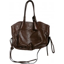 Genuine ostrich leather bag OSBAG138M Brown