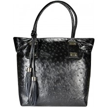 Genuine ostrich leather bag OSBAG143M Black
