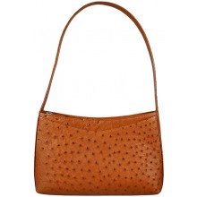 Genuine ostrich leather bag OSBAG159 Peanut