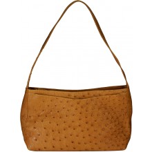 Genuine ostrich leather bag OSBAG159 Tan
