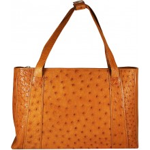Genuine ostrich leather bag OSBAG181 Peanut