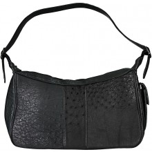 Genuine ostrich leather bag OSBAG182 Black