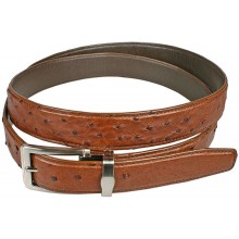Genuine ostrich leather belt OSBELT001 Peanut