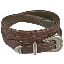 Genuine ostrich leather belt OSBELT002 Brown