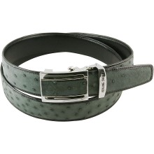 Genuine ostrich leather belt OSBELT004-B Grey
