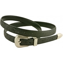 Genuine ostrich leather belt OSBELT005 Black