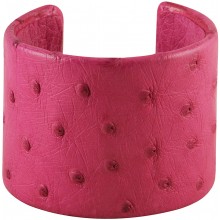 Genuine ostrich leather bracelet OSBRAS01-50 Pink