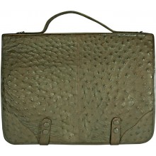 Genuine ostrich leather briefcase OSBRIEF001 Brown