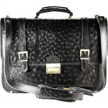 Genuine ostrich leather briefcase OSBRIEF8803 Black