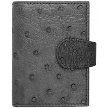 Genuine ostrich leather exclusive card holder OSCC501E Black