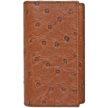 Genuine ostrich leather key holder OSK001 Peanut