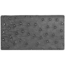 Genuine ostrich leather exclusive wallet OSLW801E Black