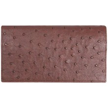 Genuine ostrich leather exclusive wallet OSLW801E Brown