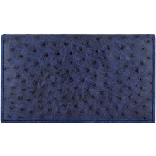 Genuine ostrich leather exclusive wallet OSLW801E Midnight Blue