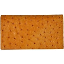 Genuine ostrich leather exclusive wallet OSLW801E Tan
