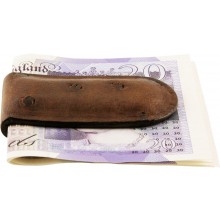 Genuine ostrich leather money clip OSMCLIP01 Brown