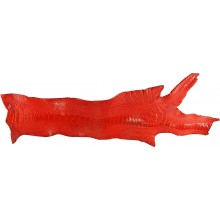 Genuine ostrich leg skin OSSKIN002 Fire Red