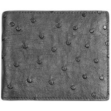 Genuine ostrich leather wallet OSSW001 Black