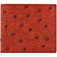 Genuine ostrich leather exclusive wallet OSSW501E Peanut