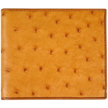 Genuine ostrich leather exclusive wallet OSSW516E Tan