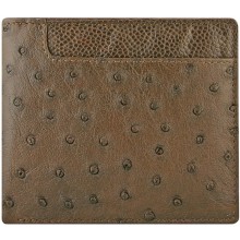 Genuine ostrich leather wallet OSW2-100A Brown