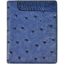 Genuine ostrich leather wallet OSW2-700A Midnight Blue
