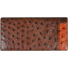 Genuine ostrich leather wallet OSW2-875A Brown