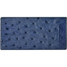 Genuine ostrich leather wallet OSW2-875A Midnight Blue