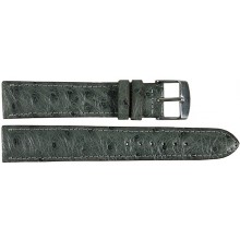 Genuine ostrich leather watch band OSWB001 Grey