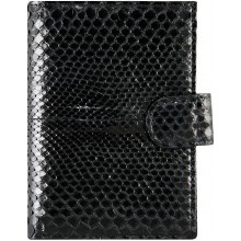 Genuine python leather passport wallet PANW50PT Black