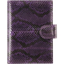 Genuine python leather passport wallet PANW50PT Violet