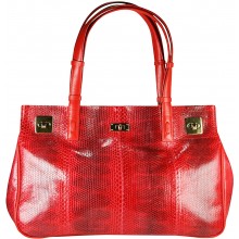 Genuine snake leather bag PBG8215SSN Red