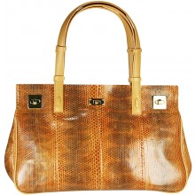 Genuine snake leather bag PBG8215SSN Tan