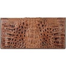 Genuine alligator leather wallet PCM011 Brown