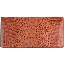 Genuine alligator leather wallet PCM011 Tan