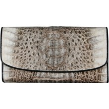 Genuine alligator leather wallet PCM03 Natural