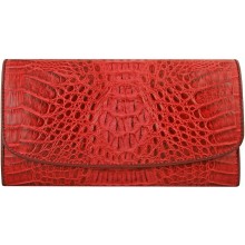 Genuine alligator leather wallet PCM03 Red
