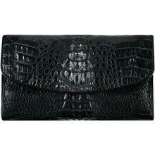 Genuine alligator leather wallet PCM05 Black
