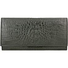 Genuine alligator leather wallet PCM33 Black