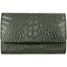 Genuine alligator leather wallet PCM814 Black